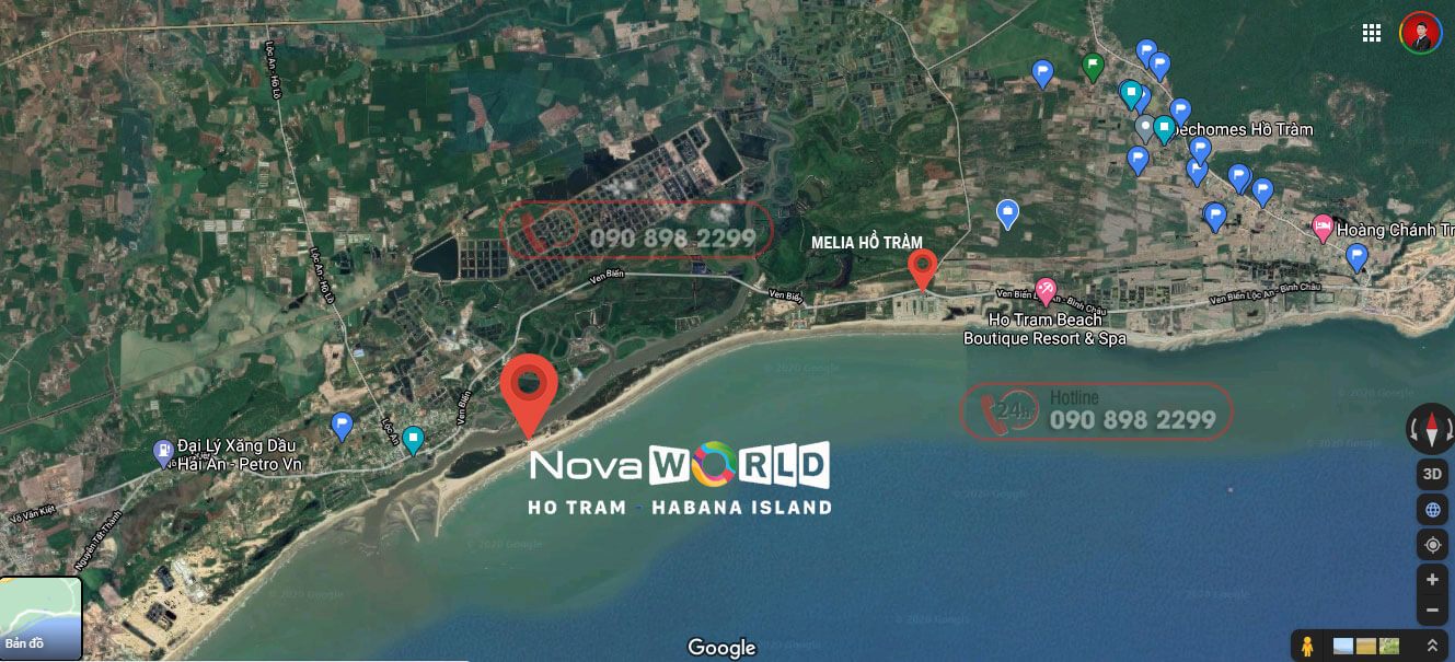 vi tri Habana Island Novaworld Hồ Tràm