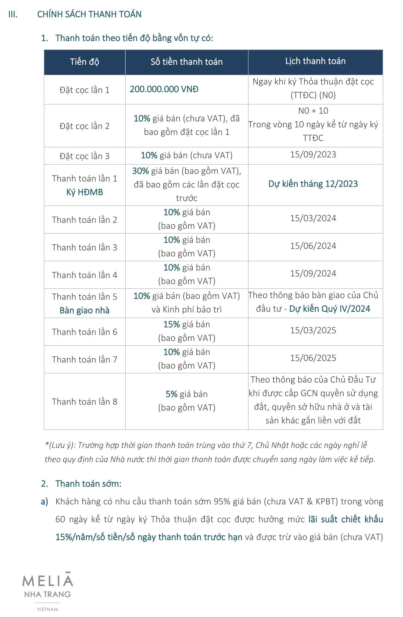 Căn hộ Melía Nha Trang