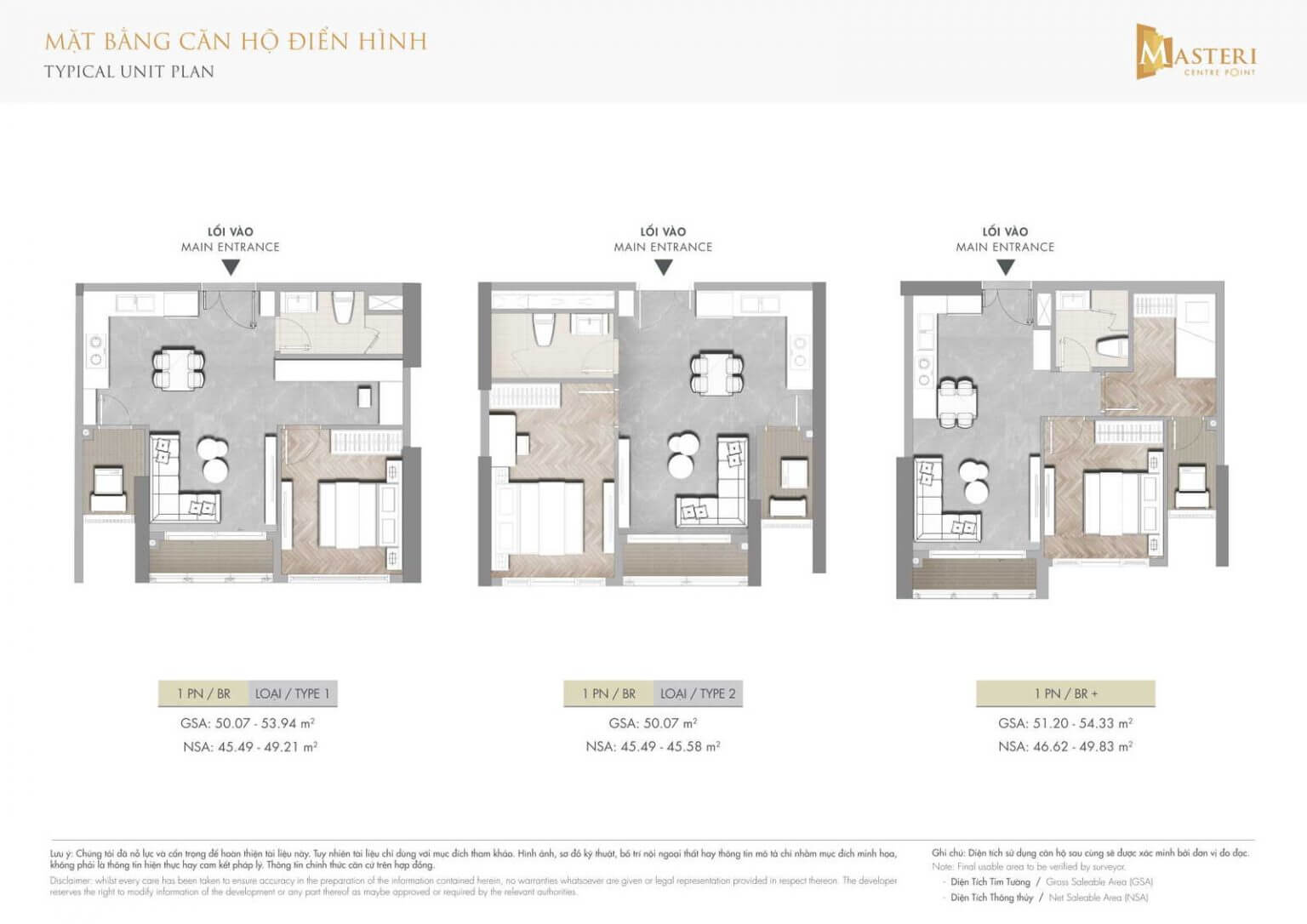 can ho Masteri Centre Point 1 phong ngu