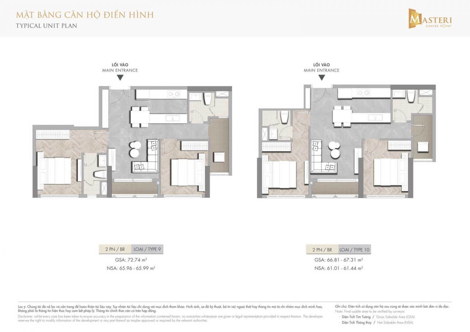 can ho Masteri Centre Point 2 phong ngu